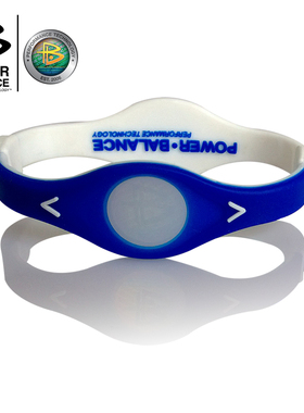 POWER BALANCE 霸能 能量平衡公司 手环 比赛日手环 蓝白双色手环