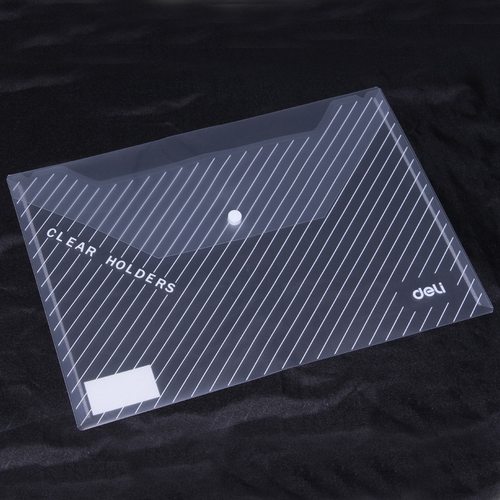 得力透明按扣公文袋