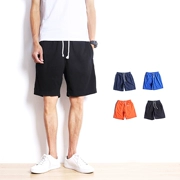 Mùa hè quần cotton nam 5 quần rộng giản dị thể thao quần short màu rắn 5 điểm quần đi biển xu hướng phần mỏng - Quần short