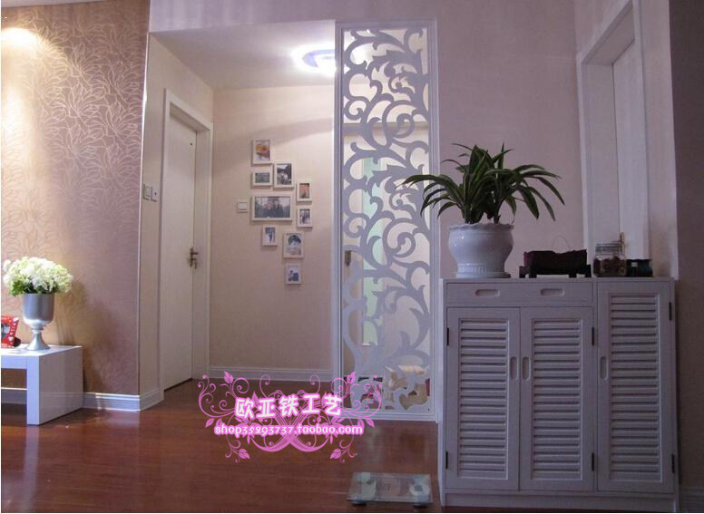 客厅餐厅铁板雕花隔断屏风烤漆  卫生间铁艺玄关隔断镂空通花板