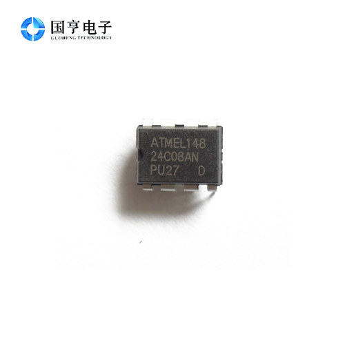 直插 AT24C08 串口EEPROM 2.7-5.5V 8K 存储器  DIP-8