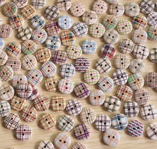 钮扣扣子专卖好看漂亮儿童扣毛衣扣 diy木质木头纽扣子 15MM