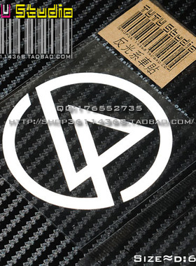 TUTU圖圖車貼-林肯公园 LINKIN PARK A款-白-反光贴 贴花 贴纸