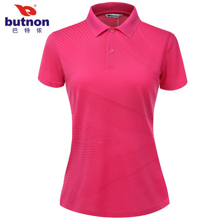 巴特侬polo衫女短袖翻领 2017夏装运动t恤透气运动服休闲女装6116