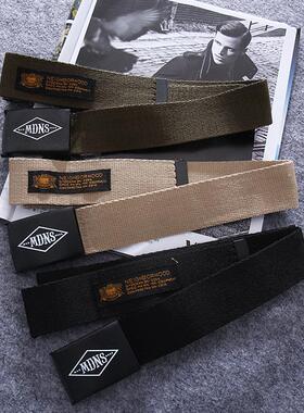 madness余文乐同款简单帆布腰带