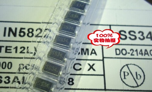 贴片肖特基二极管 1N5822 IN5822 SS34丝印 SMA