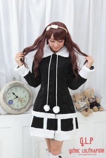 ╋魔叹╋ GLP 甜美KEAR洛丽塔LOLITA毛球风衣长外套 两色选 81153