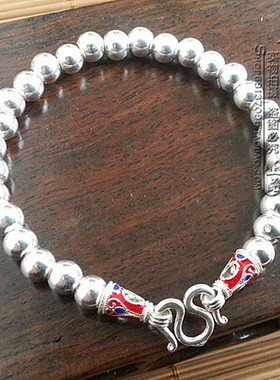 唐卡手链纯银佛牌手链光珠女