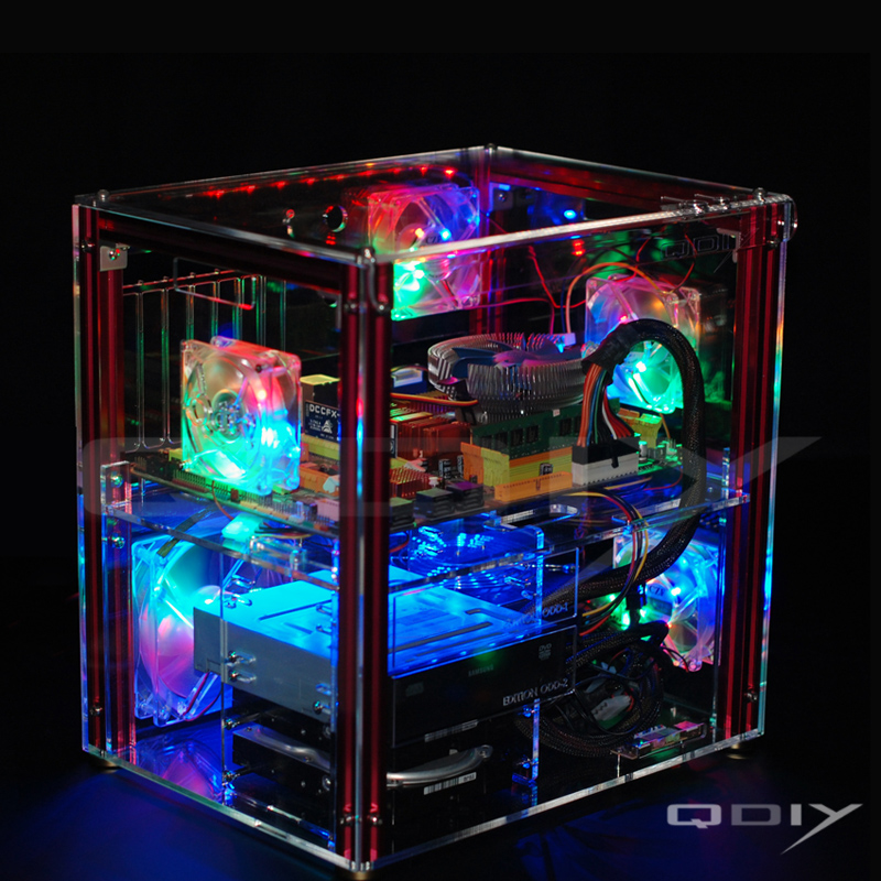 [ QDIY ]Computer Case Computer Case Desktop personality transparent Chassis HTPC Water-cooled standard ATXin the Computer Hardware/Monitor/Computer Peripherals , Chassis  category - from Buy2taobao.com to provide professional Taobao agent buy service