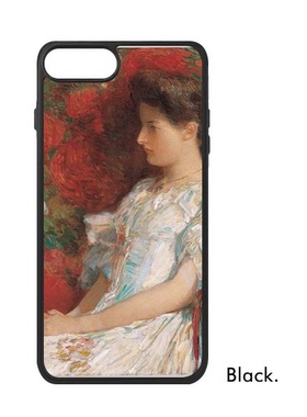 适用于iPhone在红色椅子印象画派Xr手机壳max保护套678pro硅胶112