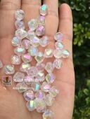 高亮度菱形彩珠4 满 包邮 8mm彩白色双尖棱形AB珠串珠材料多色散珠