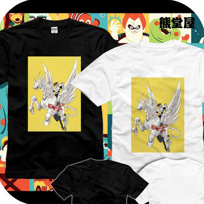 钢铁神兵车田正美B'tX高宫铁兵怀旧动漫纯棉衣服短袖t恤