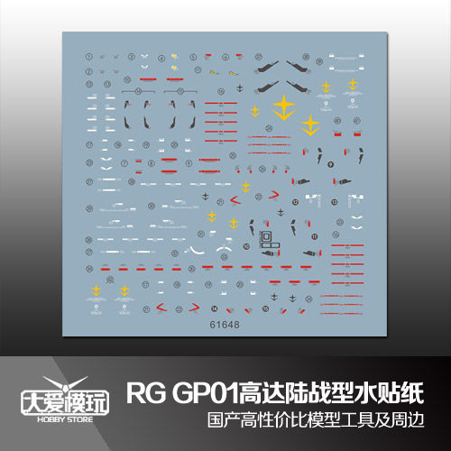 国产水贴纸RG高达试作1号机陆战