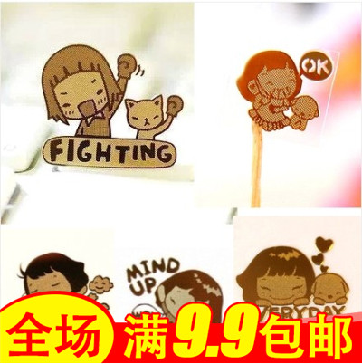 韩版卡通24K镀金手机防辐射贴手机贴纸