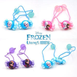 新正品Disney迪士尼冰雪奇缘公主糖果发绳对扎绳头花女童发饰头绳