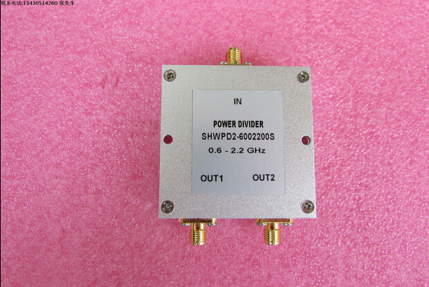 600-2200MHz 10W SMA N RF 射频同轴 2路 一分二功分器 频率可定制 厂家承若质量保修1年，请放心购买 型号：SHWPD2-6002200S 50欧姆 一分二 3dB 功分器