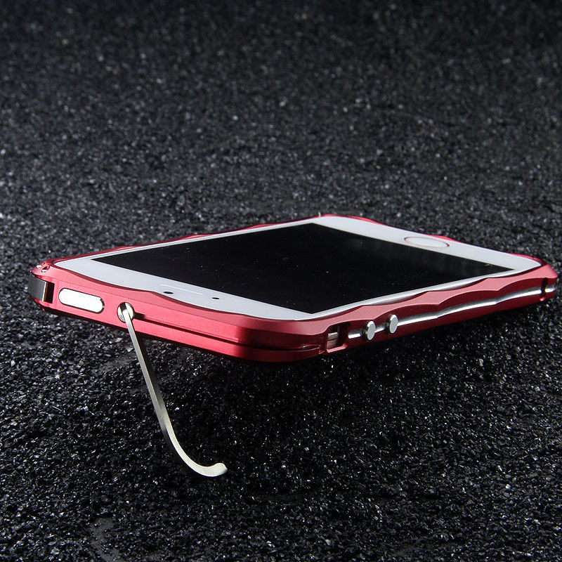 iMatch Slim Light Aluminum Metal Shockproof Bumper with Kickstand for Apple iPhone SE/5S/5