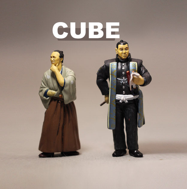 日本正版散货幕末武士2个/套 微瑕表面有点脏 但不影响收藏 高9cm