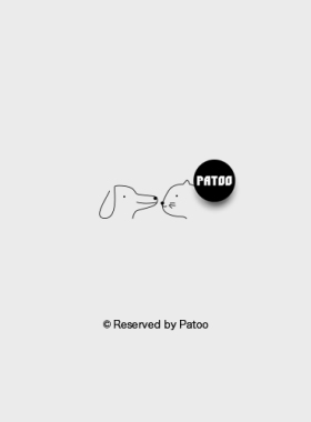 【PATOO怕痛】原创纹身贴 猫和狗Cat&Dog 黑白动物可爱复古小清新