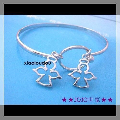 【JOJO世家】 925银一对天使手镯 王子变青蛙真爱镯