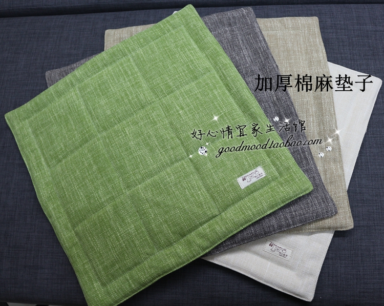 外贸出口品质棉麻亚麻布艺薄款四季通用椅垫沙发垫汽车垫飘窗坐垫