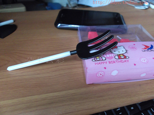 散装0.26元/支 铲叉 创意一次性塑料黑白3齿蛋糕糕点烘焙餐具叉子