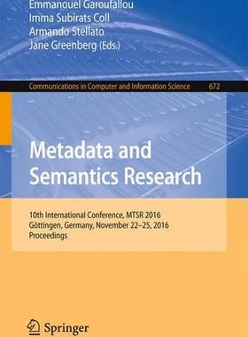 【预订】Metadata and Semantics Research