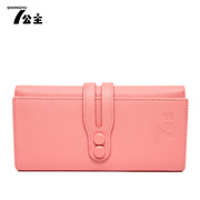Princess 2015 new fresh and vintage buckle wallet large zip around wallet Korean fashion bag change bag
