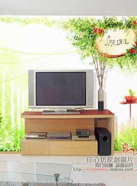 绿野仙踪 大型定制壁画 儿童房间装饰 电视背景墙纸 韩式田园壁纸