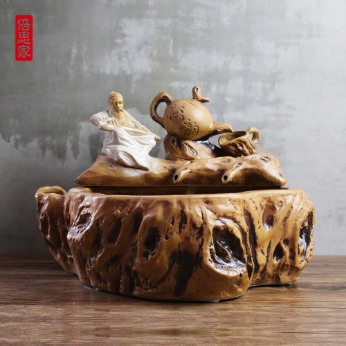 风水喷泉流水客厅开业乔迁摆件