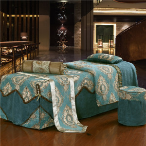 羽衣甘蓝高档美容床罩四件套 美容院美体按摩理疗洗头熏蒸床床罩