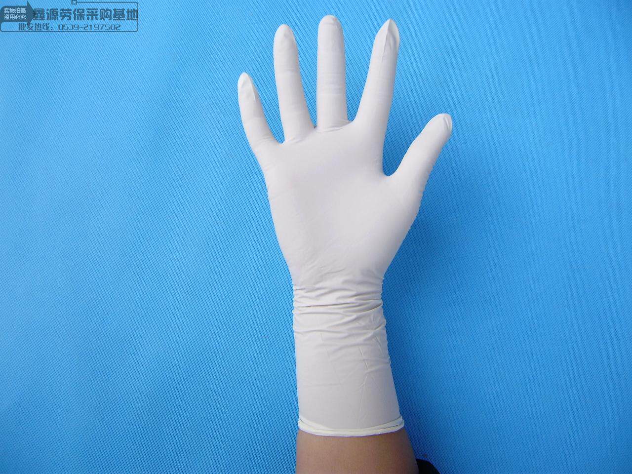 一次性手套白色 丁晴橡胶乳胶pvc 耐油家务实验室加厚乳胶手套