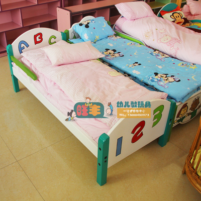 热销 幼儿园幼儿床儿童床ABC木制床午休床午睡床木板床宝宝床