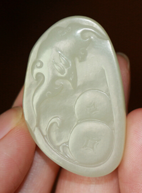 【小石头和田玉】吉祥挂件  福在眼前xx17029