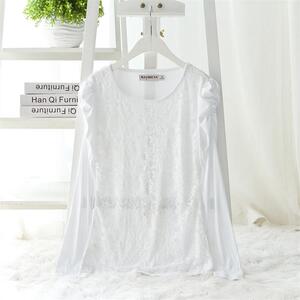 包邮！专柜 秋装蕾丝拼接修身长袖打底衫百搭T恤t-shirts女生