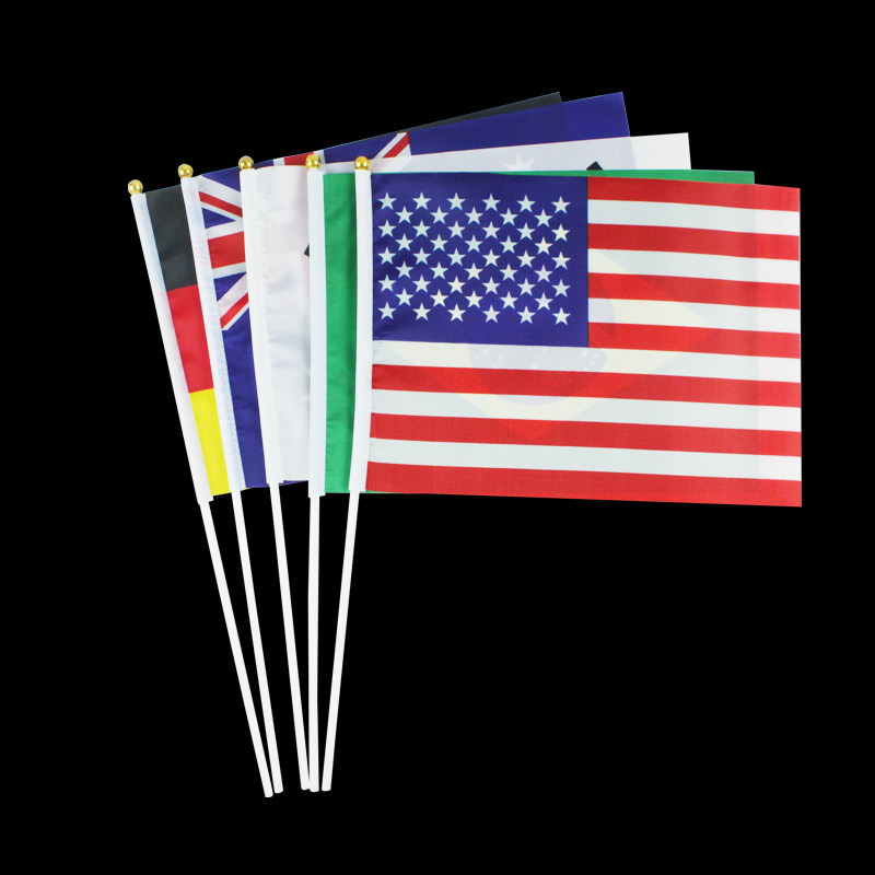7号小国旗 世界各国国旗 小旗帜旗子手摇旗小红旗小彩旗万国旗