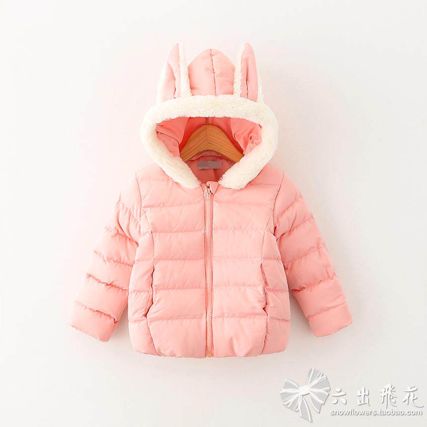 秋冬款童装女童可爱毛毛边兔耳朵