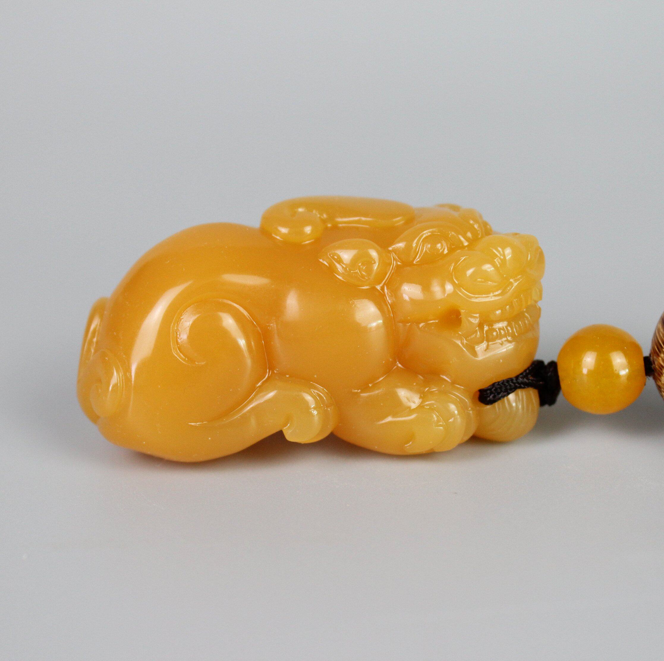 貔貅云南橘黄龙玉印度小叶紫檀金丝竹精品天然雕纯手工艺颈饰包邮