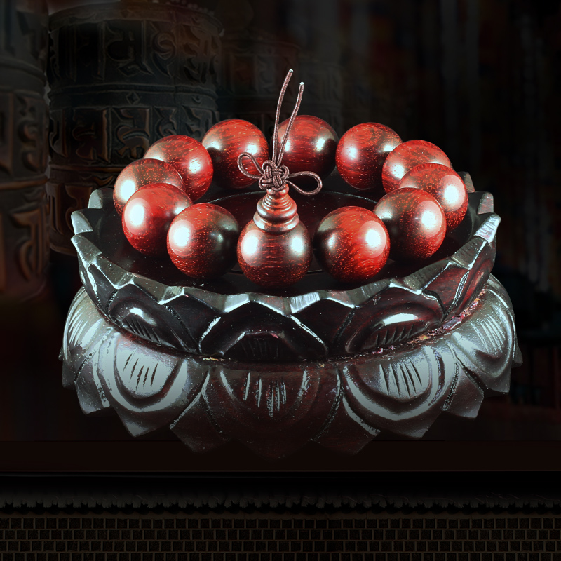 颗颗满金星小叶紫檀手串 男佛珠8mm手链女2.0老料情侣生日礼物