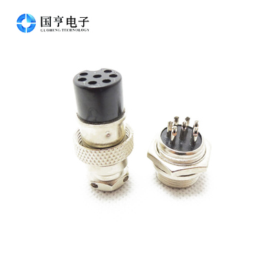 航空插头 大 7P  七芯接口直径16MM GX16-7芯 电缆连接器公母配对