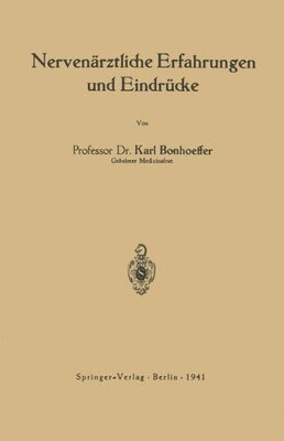 【预订】Nervenarztliche Erfahrungen Und Eindrucke