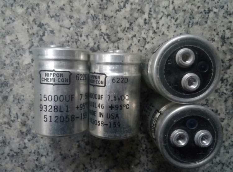 美国思碧化工 SPRAGUE 透明皮 7.5v 15000uf 螺丝脚灯丝滤波电容
