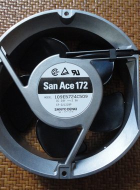 109E5724C509 原装山洋 DC24V 2.3A 172*150*51铝框风扇