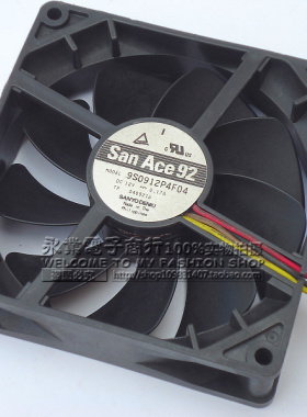 日本原装SANYO 9S0912P4F04 9225 12V 0.17A PWM调速 静音风扇