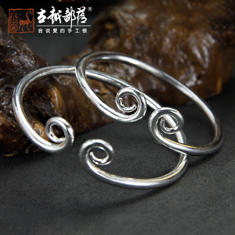 订做猴年个性紧箍咒情侣纯银手镯