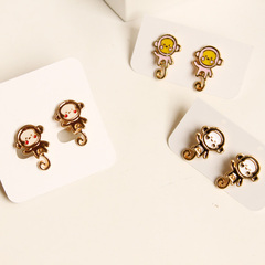 Mountain happy new year lovely long-tail monkeys non pierced earrings non-pierced earrings ear ear clip earrings