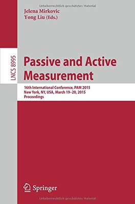【预订】Passive and Active Measurement