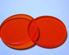 橙色玻璃 截止型长波通滤光片CB580,滤光片尺寸50mm