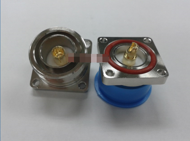 高频头L29DIN母座 DIN法兰母方盘 7/16母座馈线头 电信工程射频头