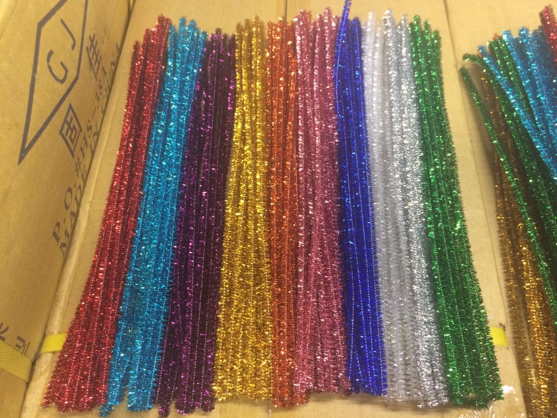 10色混装100根金葱毛条扭扭棒